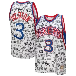 Resistente Allen Iverson Philadelphia 76ers 1996/97 Swingman Jersey White  para la gran final
