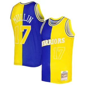 Elegante Magnífico Exquisito Chris Mullin Golden State Warriors Hardwood Classics 1993/94 Split Swingman Jersey Royal/Gold  para la gran final