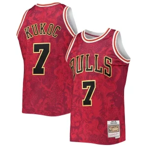 Chulo Comodo Toni Kukoc Chicago Bulls Hardwood Classics 1997/98 Lunar New Year Swingman Jersey Red  para la gran final