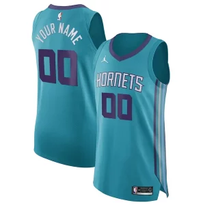 Original Cool Charlotte Hornets Jordan Brand Authentic Custom Jersey Teal Icon Edition  para la gran final