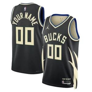 Maravilloso Milwaukee Bucks Jordan Brand Unisex 2022/23 Swingman Custom Jersey Statement Edition Black  para la gran final
