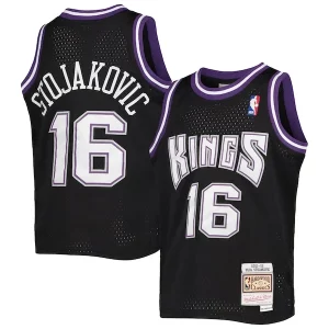 Único Peja Stojakovic Sacramento Kings Youth 2001/02 Hardwood Classics Swingman Jersey Black  para la gran final