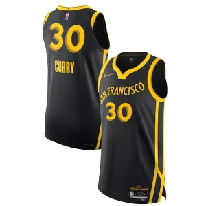 Resistente Fantástico Chulo Nike Stephen Curry Golden State Warriors Authentic Jersey City Edition Black  para la gran final