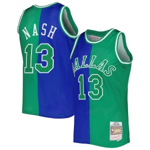 Encantador Atractivo Comodo Steve Nash Dallas Mavericks Hardwood Classics 1998/99 Split Swingman Jersey Blue/Green  para la gran final