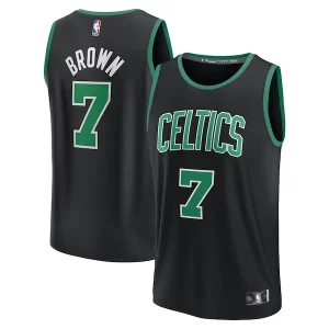 Exquisito Fácil de llevar Jaylen Brown Boston Celtics Youth Fast Break Replica Player Jersey Statement Edition Black  para la gran final