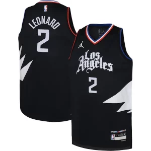 Sofisticado Genial Lujoso Kawhi Leonard LA Clippers Jordan Brand Youth Swingman Jersey Statement Edition Black  para la gran final