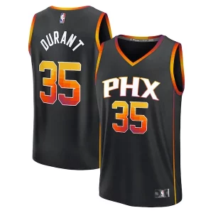 Exquisito Kevin Durant Phoenix Suns Fast Break Replica Player Jersey Statement Edition Black  para la gran final