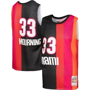 Atractivo Maravilloso Alonzo Mourning Miami Heat Hardwood Classics 2005/06 Split Swingman Jersey Black/Red  para la gran final