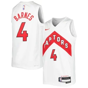Bonito Hermoso Elegante Scottie Barnes Toronto Raptors Nike Youth Swingman Jersey Association Edition White/Red  para la gran final