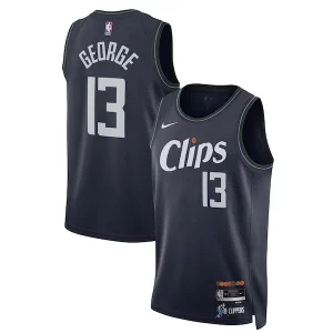Lujoso Resistente Paul George LA Clippers Nike Unisex 2023/24 Swingman Jersey Navy City Edition  para la gran final