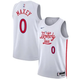 Robusto Elegante Magnífico Tyrese Maxey Philadelphia 76ers Nike Unisex 2022/23 Swingman Jersey City Edition White  para la gran final