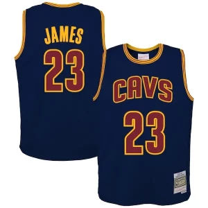 Comodo Fácil de llevar LeBron James Cleveland Cavaliers Youth 2008/09 Hardwood Classics Swingman Jersey Navy  para la gran final