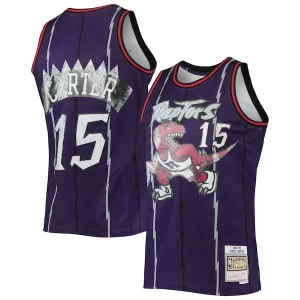 Hermoso Versátil Vince Carter Toronto Raptors 1998/99 Hardwood Classics NBA 75th Anniversary Diamond Swingman Jersey Purple  para la gran final