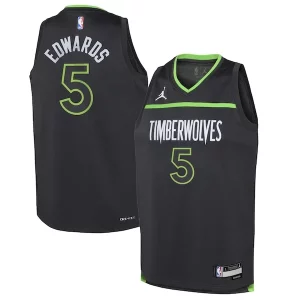 Elegante Anthony Edwards Minnesota Timberwolves Jordan Brand Youth Swingman Jersey Statement Edition Black  para la gran final