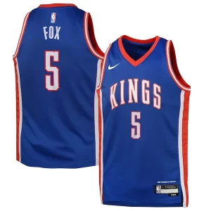 Moderno Delicioso Maravilloso De'Aaron Fox Sacramento Kings Nike Youth 2024/25 Swingman Player Jersey City Edition Blue  para la gran final