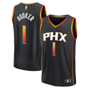 Moderno Devin Booker Phoenix Suns Fast Break Replica Player Jersey Statement Edition Black  para la gran final