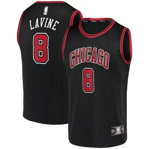 Maravilloso Zach LaVine Chicago Bulls Fast Break Team Replica Jersey Black Statement Edition  para la gran final