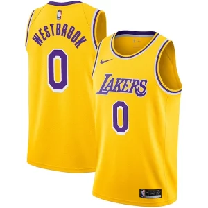 Práctico Ideal Russell Westbrook Los Angeles Lakers Nike 2020/21 Swingman Player Jersey Gold Icon Edition  para la gran final