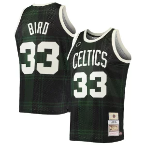 Increíble Elegante Larry Bird Boston Celtics 1985/86 Hardwood Classics Uninterrupted Swingman Jersey Black  para la gran final