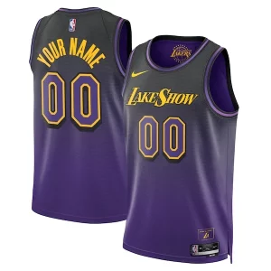 Clásico Los Angeles Lakers Nike Unisex 2024/25 Custom Swingman Jersey City Edition Purple  para la gran final