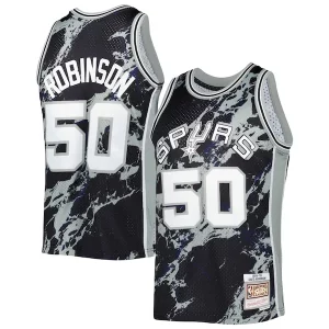 Moderno Magnífico Estupendo David Robinson San Antonio Spurs 1998/99 Hardwood Classics Marble Swingman Jersey Black  para la gran final