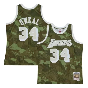 Comodo Shaquille O'Neal Los Angeles Lakers Hardwood Classics 1996/97 Ghost Green Swingman Jersey Camo  para la gran final