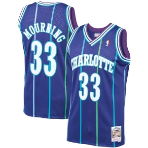 Perfecto Alonzo Mourning Charlotte Hornets 1994/95 Hardwood Classics Swingman Jersey Purple  para la gran final