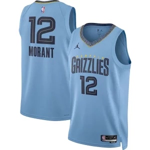 Increíble Perfecto Ja Morant Memphis Grizzlies Jordan Brand Unisex Swingman Jersey Statement Edition Light Blue  para la gran final