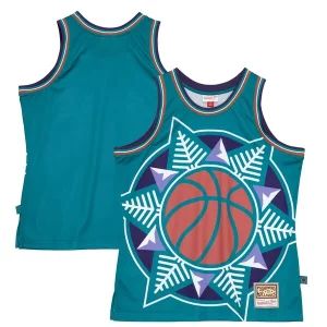 Versátil Utah Jazz Hardwood Classics Blown Out Fashion Jersey Turquoise  para la gran final