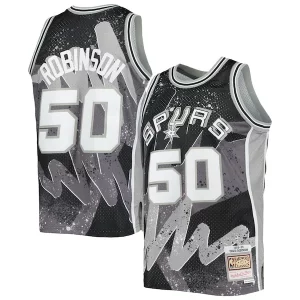 Original Lujoso Duradero David Robinson San Antonio Spurs Hardwood Classics 1998/99 Hyper Hoops Swingman Jersey Black  para la gran final