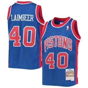 Único Hermoso Bill Laimbeer Detroit Pistons Youth 1988/89 Hardwood Classics Swingman Jersey Blue  para la gran final