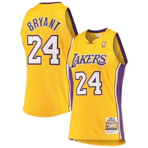 Increíble Lujoso Men's Los Angeles Lakers Kobe Bryant Gold Hardwood Classics 2008 09 Authentic Jersey  para la gran final