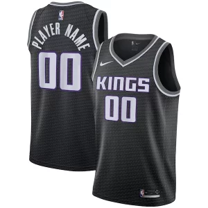 Cool Sacramento Kings Nike Swingman Custom Jersey Black Statement Edition  para la gran final