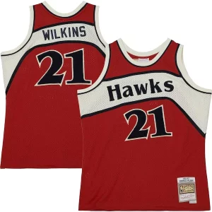 Magnífico Delicioso Increíble Dominique Wilkins Atlanta Hawks 1986/87 Hardwood Classics Off Court Swingman Jersey Red  para la gran final
