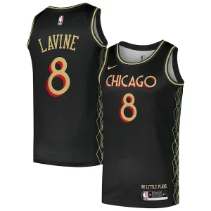 Robusto Zach LaVine Chicago Bulls Nike Swingman Player Jersey City Edition Black  para la gran final