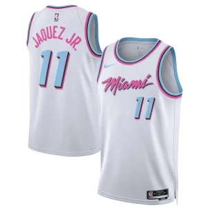 Práctico Versátil Moderno Jaime Jaquez Jr. Miami Heat Nike Unisex 2024/25 Swingman Player Jersey City Edition White  para la gran final