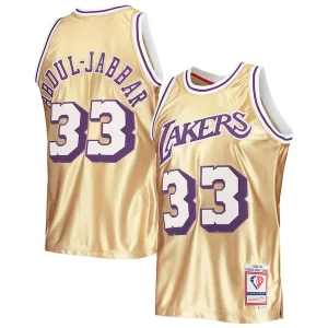 Fácil de llevar Encantador Versátil Kareem Abdul Jabbar Los Angeles Lakers 75th Anniversary 1983/84 Hardwood Classics Swingman Jersey Gold  para la gran final
