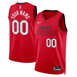 Hermoso Práctico Increíble Miami Heat Nike Unisex 2024/25 Custom Swingman Jersey City Edition Red  para la gran final