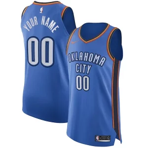 Práctico Oklahoma City Thunder Nike Authentic Custom Jersey Blue Icon Edition  para la gran final