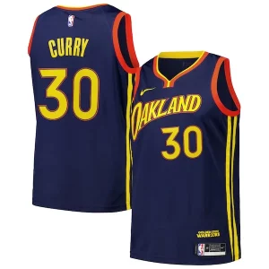 Magnífico Stephen Curry Golden State Warriors Nike Swingman Player Jersey City Edition Royal  para la gran final