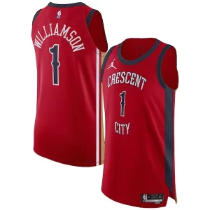 Moderno Encantador Ideal Zion Williamson New Orleans Pelicans Jordan Brand Authentic Jersey Association Edition Red  para la gran final