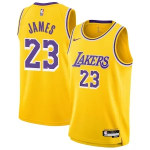 Moderno Clásico Bonito LeBron James Los Angeles Lakers Nike Youth Swingman Jersey Icon Edition Gold  para la gran final