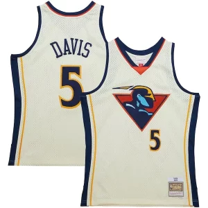 Cool Atractivo Baron Davis Golden State Warriors Chainstitch Swingman Jersey Cream  para la gran final