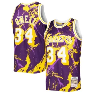Exquisito Robusto Shaquille O'Neal Los Angeles Lakers 1996/97 Hardwood Classics Marble Swingman Jersey Purple  para la gran final
