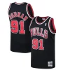 Hermoso Fantástico Ideal Dennis Rodman Chicago Bulls 1997/98 Hardwood Classics Swingman Jersey Black  para la gran final