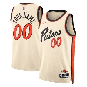 Moderno Exquisito Fácil de llevar Detroit Pistons Nike Unisex 2024/25 Custom Swingman Jersey City Edition White  para la gran final