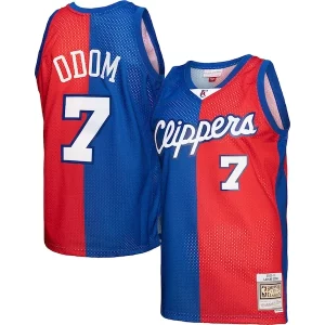 Bonito Hermoso Lamar Odom LA Clippers Hardwood Classics 2000/01 Split Swingman Jersey Royal/Red  para la gran final