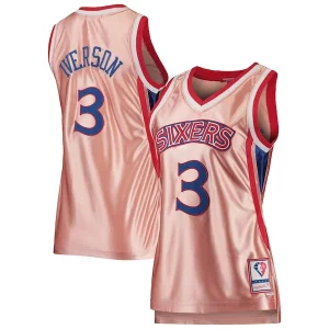Atractivo Allen Iverson Philadelphia 76ers Women's 75th Anniversary Rose Gold 1996 Swingman Jersey Pink  para la gran final