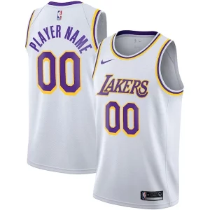 Increíble Magnífico Bonito Los Angeles Lakers Nike 2020/21 Swingman Custom Jersey Association Edition White  para la gran final