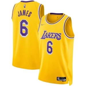 Chulo Clásico Resistente LeBron James Los Angeles Lakers Nike 2021/22 Diamond Swingman Jersey Icon Edition Gold  para la gran final